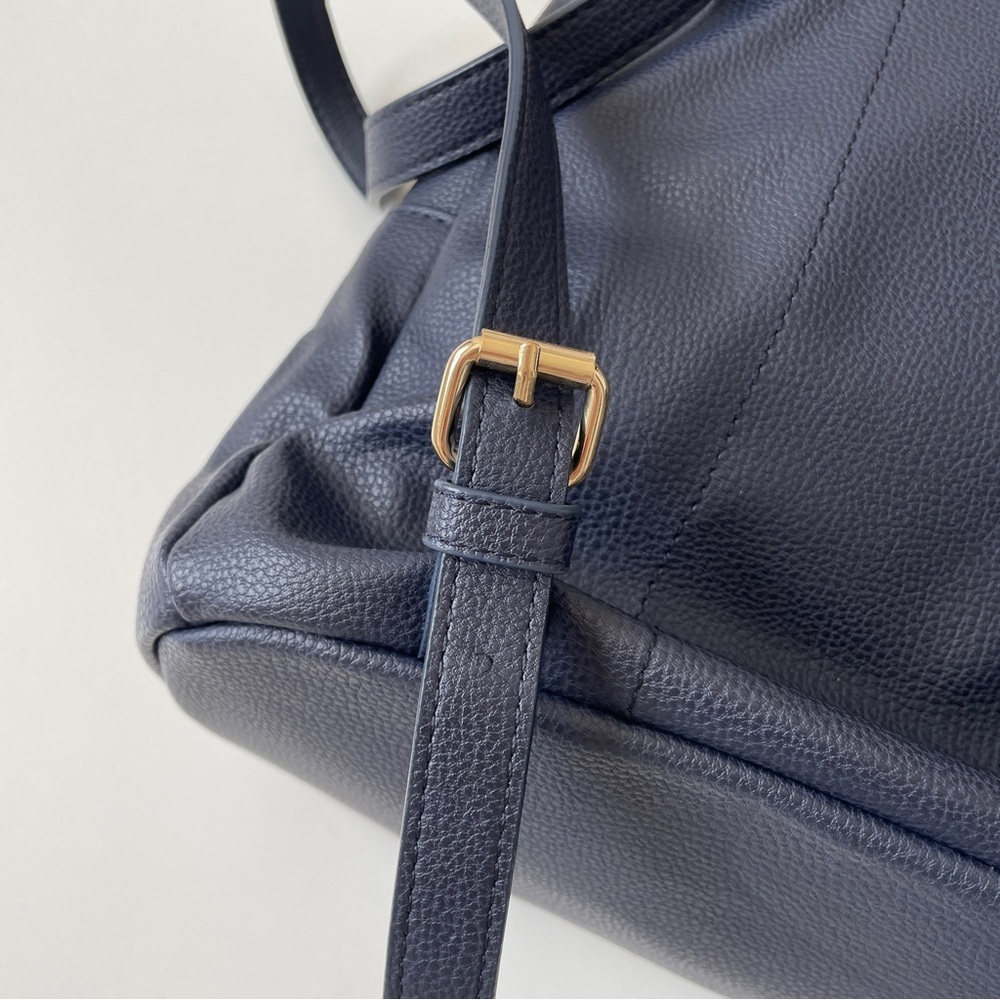 Tommy Hilfiger Navy Leather Mini Backpack with Gold Hardware - Picture 8 of 14